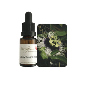 Australian flower essences. passionfruit flower flower essence remedy. sacred flower essences